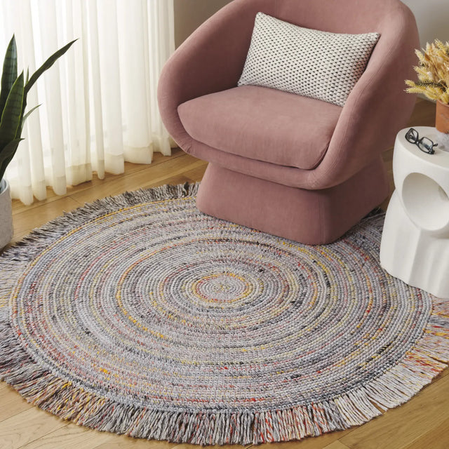 Safavieh Renewal 5'-0" x 5'-0" Rug in Orange / Grey