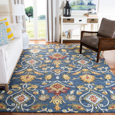 Safavieh Blossom 10'-0" x 14'-0" Rug in Navy / Multi