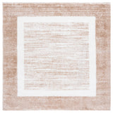 Safavieh Tahoe Shag 6'-7" x 6'-7" Rug in Gold / Ivory