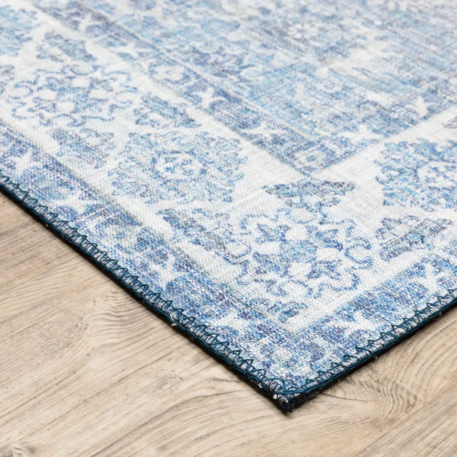 Oriental Weavers Sphinx Myers Park Myp04 Blue/ Ivory Rugs - corner detail