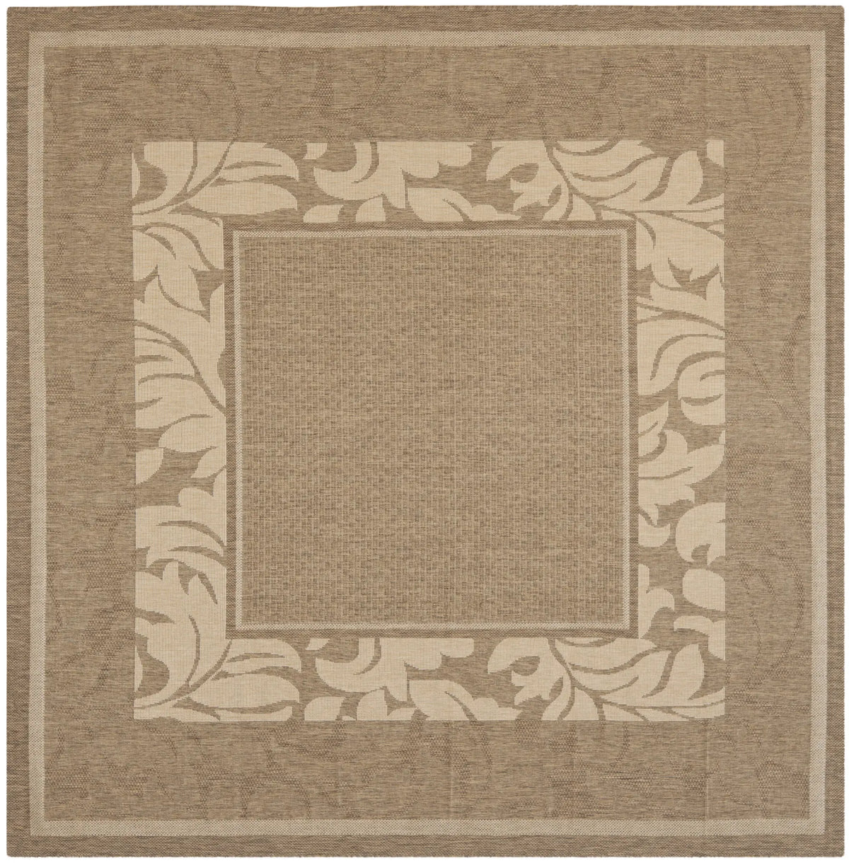 Safavieh Courtyard 6'-7" x 6'-7" Rug in Brown / Natural