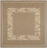 Safavieh Courtyard 6'-7" x 6'-7" Rug in Brown / Natural