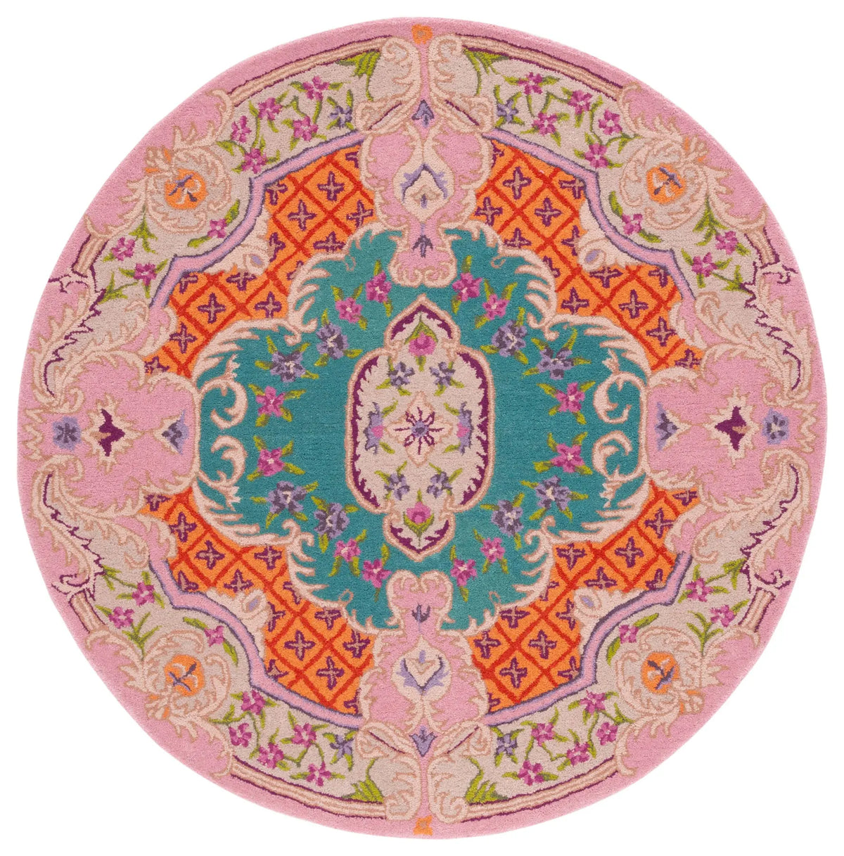 Safavieh Bellagio 5'-0" x 5'-0" Rug in Blue / Pink