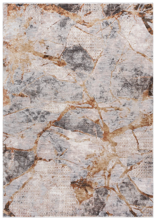 Safavieh Garnet 6'-0" x 9'-0" Rug in Gold / Grey