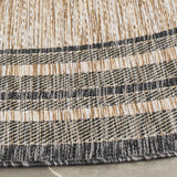 Safavieh Courtyard 10'-0" x 10'-0" Rug in Natural / Black