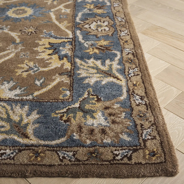 Safavieh Heritage 4'-0" x 6'-0" Rug in Camel / Blue