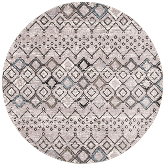Safavieh Amsterdam 10'-0" x 10'-0" Rug in Light Grey / Brown