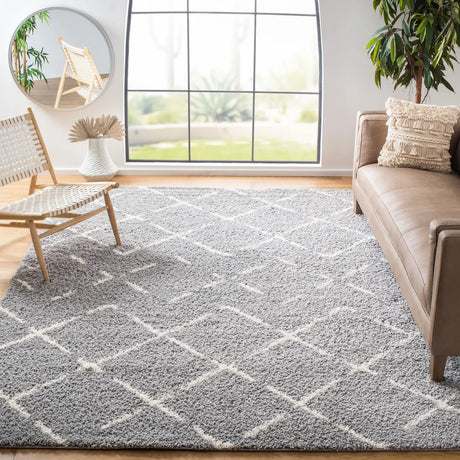 Safavieh Arizona Shag 10'-0" x 14'-0" Rug in Grey / Ivory