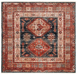 Safavieh Herat 300 6'-7" x 6'-7" Rug in Rust / Black