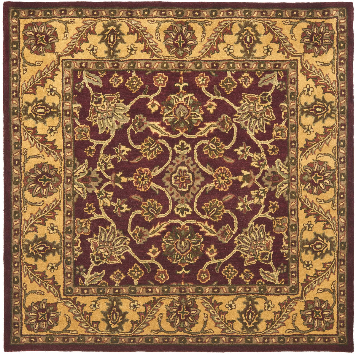 Safavieh Golden Jaipur 6'-0" x 6'-0" Rug in Burgundy / Gold