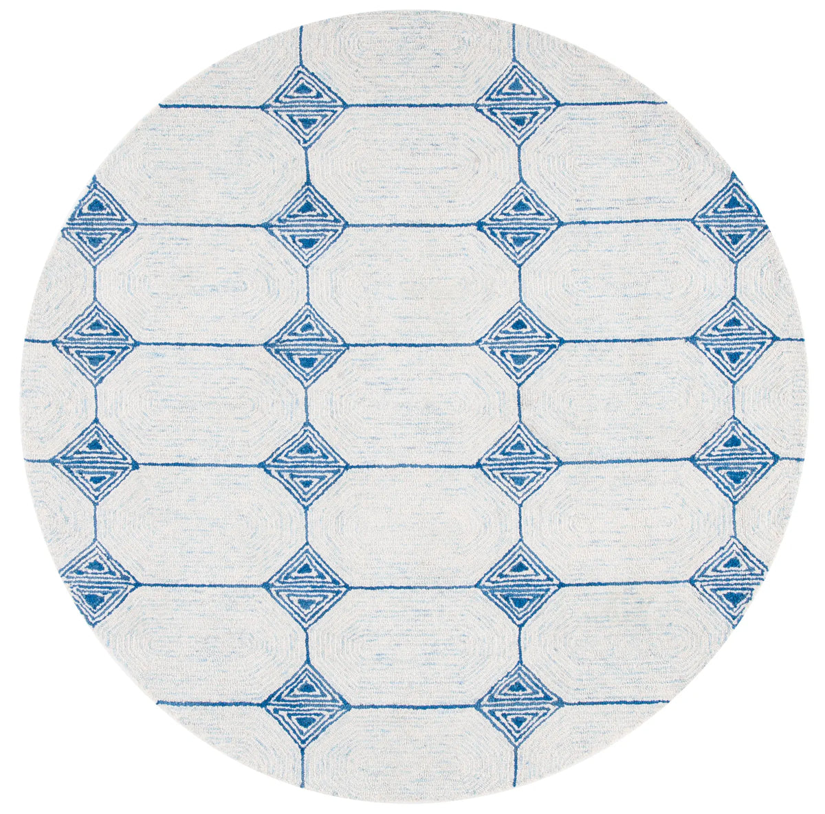 Safavieh Abstract 6'-0" x 6'-0" Rug in Ivory / Blue