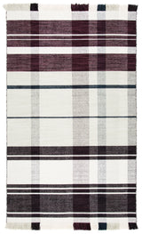 Safavieh Striped Kilim 4'-0" x 6'-0" Rug in Ivory / Grey