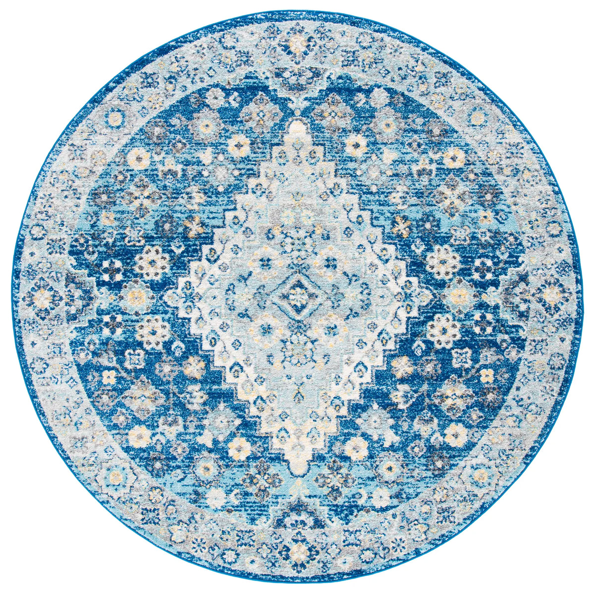 Safavieh Madison 6'-7" x 6'-7" Rug in Navy / Creme