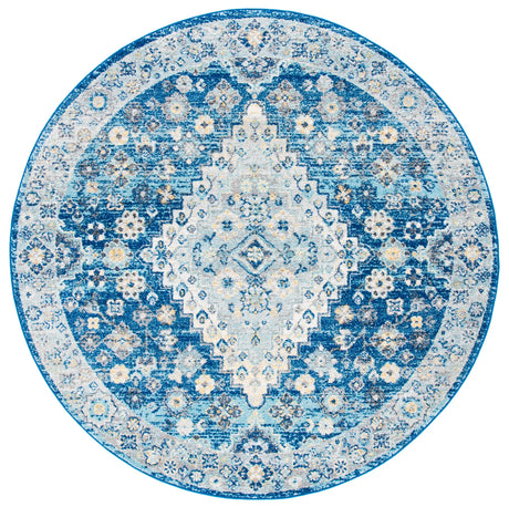 Safavieh Madison 6'-7" x 6'-7" Rug in Navy / Creme