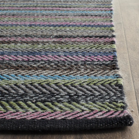 Safavieh Striped Kilim 8'-0" x 10'-0" Rug in Grey / Multi