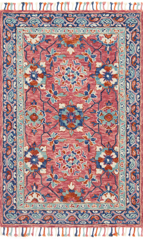 Loloi Zharah Zr-03 Rose / Denim Rugs - main flat