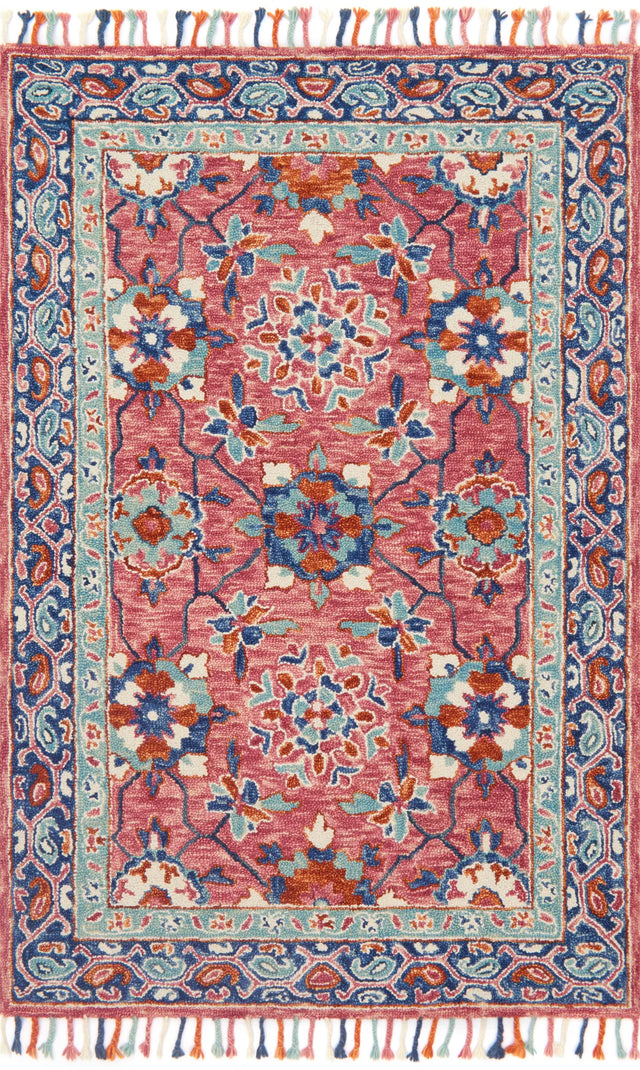 Loloi Zharah Zr-03 Rose / Denim Rugs - main flat