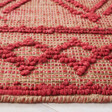 Safavieh Natural Fiber 6'-0" x 6'-0" Rug in Red / Natural