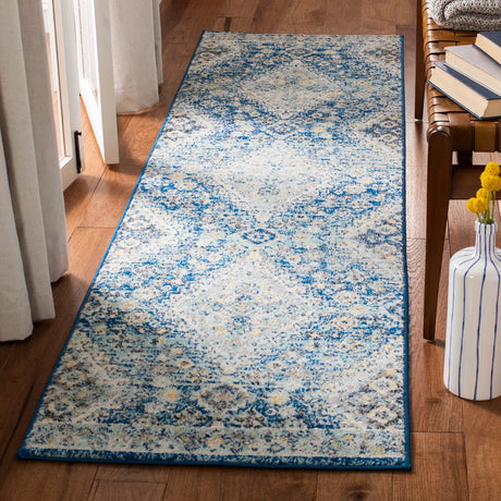 Safavieh Madison 2'-3" x 8'-0" Rug in Navy / Creme