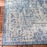 Safavieh Courtyard 4'-0" x 5'-7" Rug in Navy / Grey