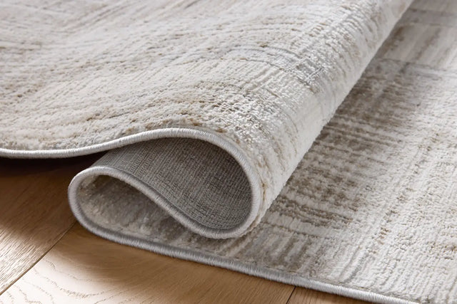 Loloi Hollis HOL-02 Pebble / Ivory Rug - pile height