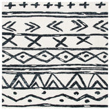 Safavieh Metro 6'-0" x 6'-0" Rug in Black / Ivory