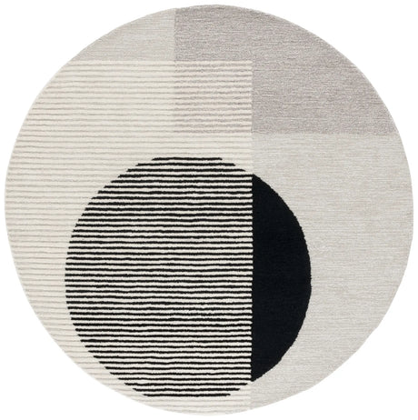 Safavieh Ebony 6'-0" x 6'-0" Rug in Black / Ivory