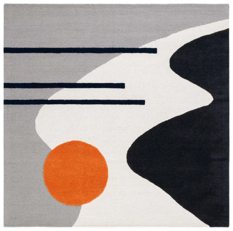 Safavieh Rodeo Drive 6'-0" x 6'-0" Rug in Grey / Black