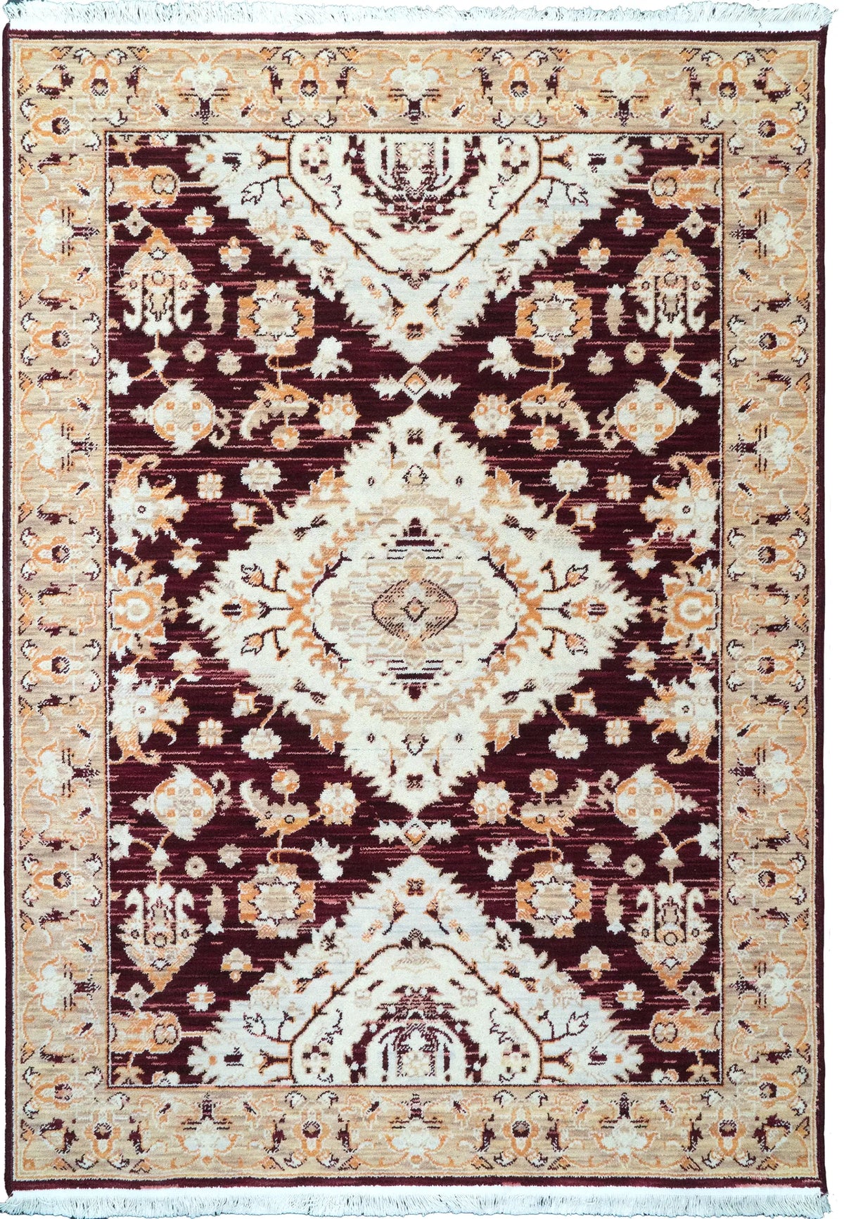 Dynamic Rugs Wade 18606 Power Loomed Traditional Red/Beige/Multi Rug - Rectangular