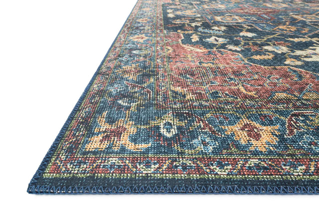 Loloi Skye Sky-08 Denim/Brick Rugs - rug corner