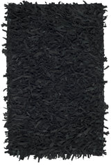 Safavieh Leather Shag 2'-0" x 3'-0" Rug in Black