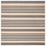 Safavieh Courtyard 5'-3" x 5'-3" Rug in Grey / Bone