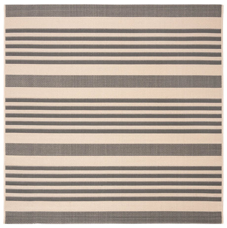 Safavieh Courtyard 5'-3" x 5'-3" Rug in Grey / Bone