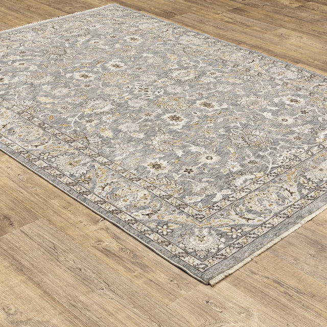 Oriental Weavers Sphinx Maharaja 070E1 Blue/Ivory Rugs - angle detail
