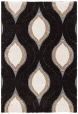 Safavieh Florida Shag 5'-3" x 7'-6" Rug in Dark Brown / Ivory
