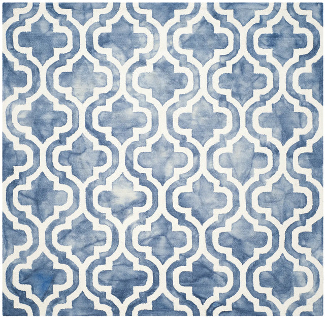 Safavieh Dip Dye 7'-0" x 7'-0" Rug in Blue / Ivory