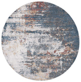 Safavieh Vogue 6'-7" x 6'-7" Rug in Ivory / Blue Rust