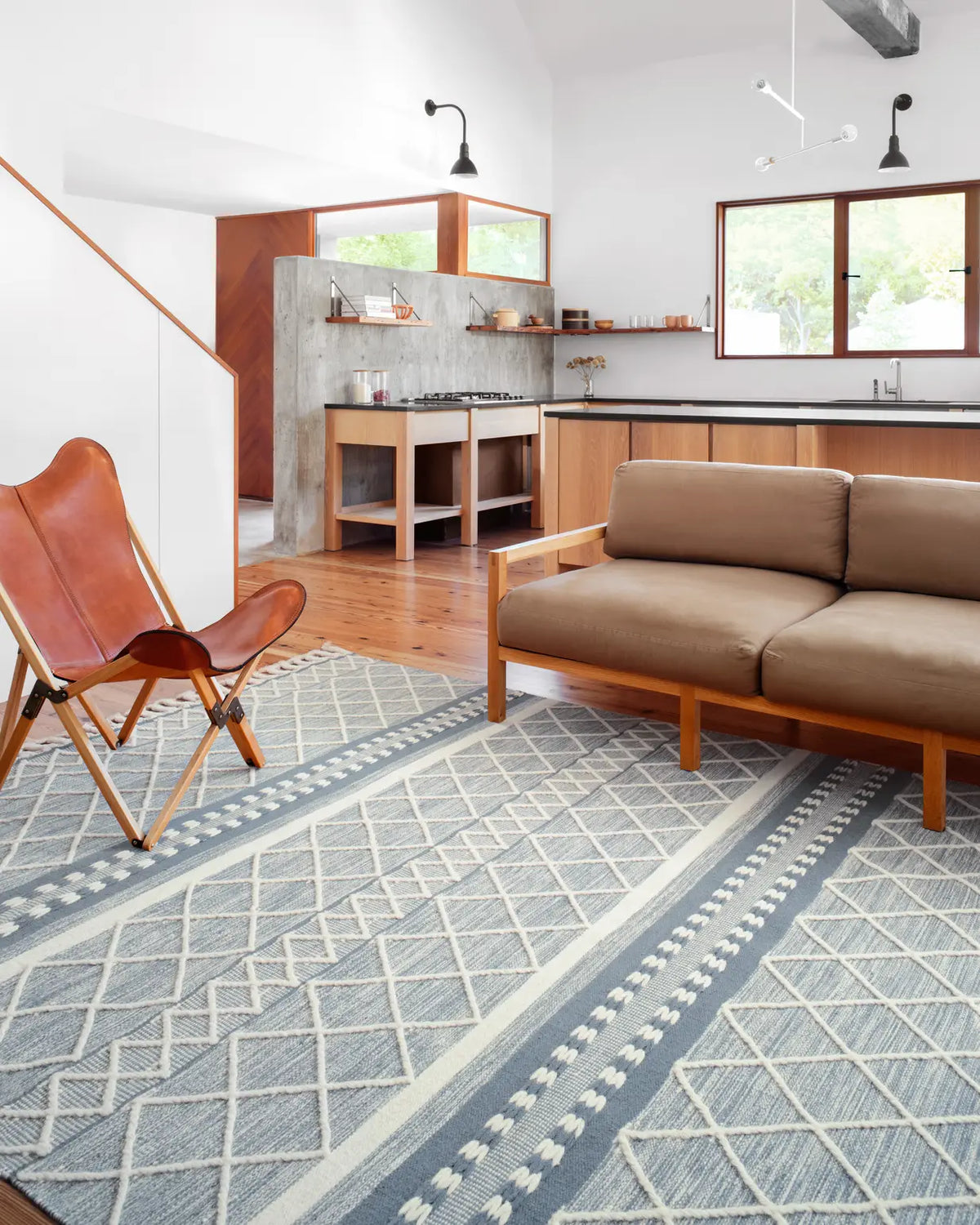 Loloi Sawyer Saw-04 Teal Rugs - room scene 1