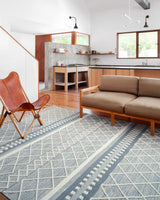 Loloi Sawyer Saw-04 Teal Rugs - room scene 1