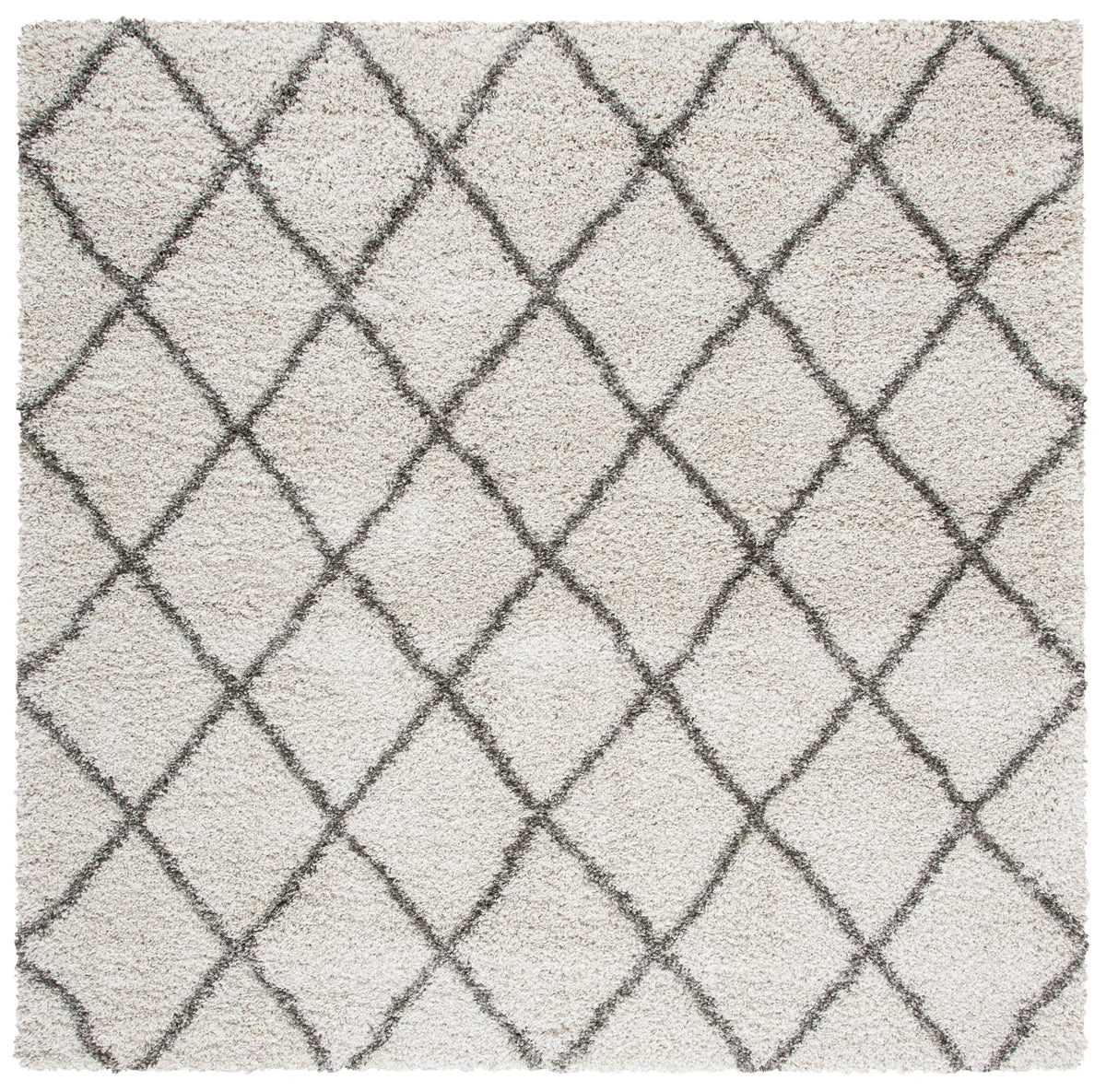 Safavieh Hudson Shag 7'-0" x 7'-0" Rug in Ivory / Grey