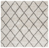 Safavieh Hudson Shag 7'-0" x 7'-0" Rug in Ivory / Grey