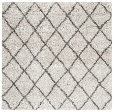 Safavieh Hudson Shag 7'-0" x 7'-0" Rug in Ivory / Grey