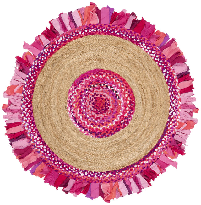 Safavieh Cape Cod 3'-0" x 3'-0" Rug in Pink / Natural