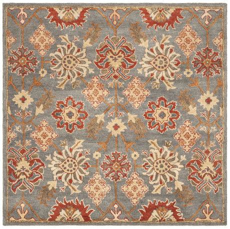 Safavieh Heritage 6'-0" x 6'-0" Rug in Charcoal / Multi