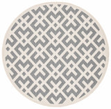Safavieh Courtyard 5'-3" x 5'-3" Rug in Grey / Bone