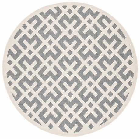 Safavieh Courtyard 5'-3" x 5'-3" Rug in Grey / Bone