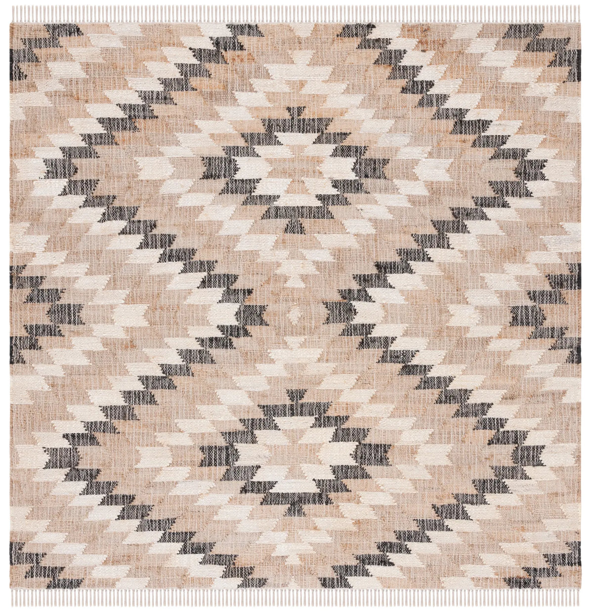 Safavieh Natural Fiber 6'-0" x 6'-0" Rug in Natural / Black