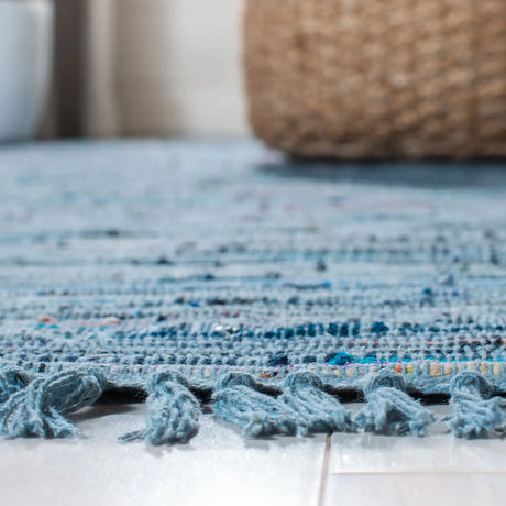 Safavieh Rag Rug 4'-0" x 6'-0" Rug in Blue / Multi