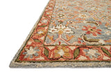 Loloi Victoria Vk-10 Slate / Terracotta Rugs - rug corner