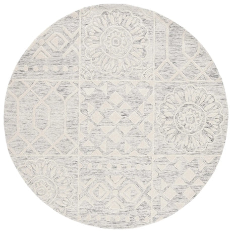 Safavieh Metro 6'-0" x 6'-0" Rug in Silver / Ivory